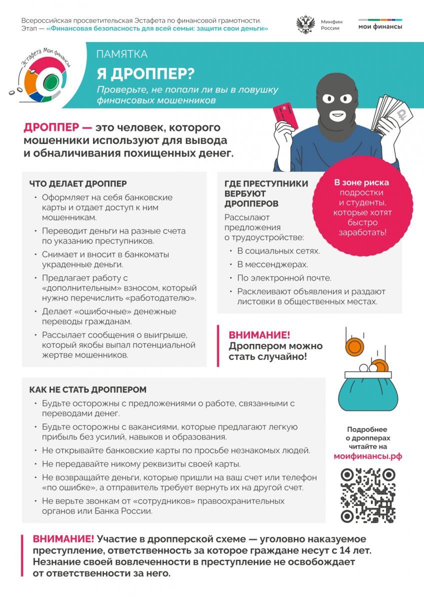 В рамках реализации Стратегии повышения финансовой грамотности и формирования финансовой культуры "Научно-исследовательский финансовый институт Министерства финансов Российской Федерации" проводит очередной этап Всероссийской эстафеты "Мои финансы".