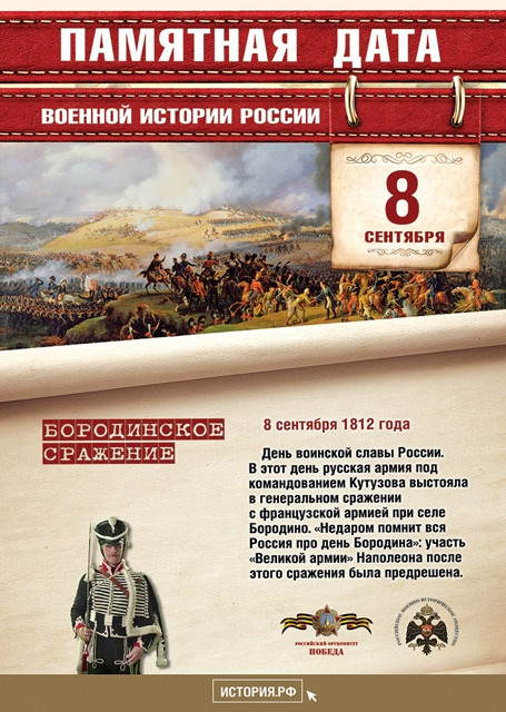  8 сентября. Памятная дата военной истории Отечества.