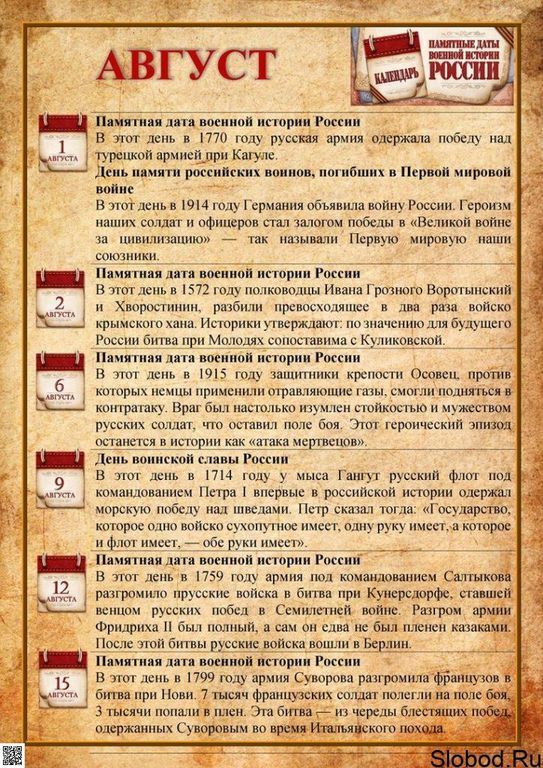 Памятная дата